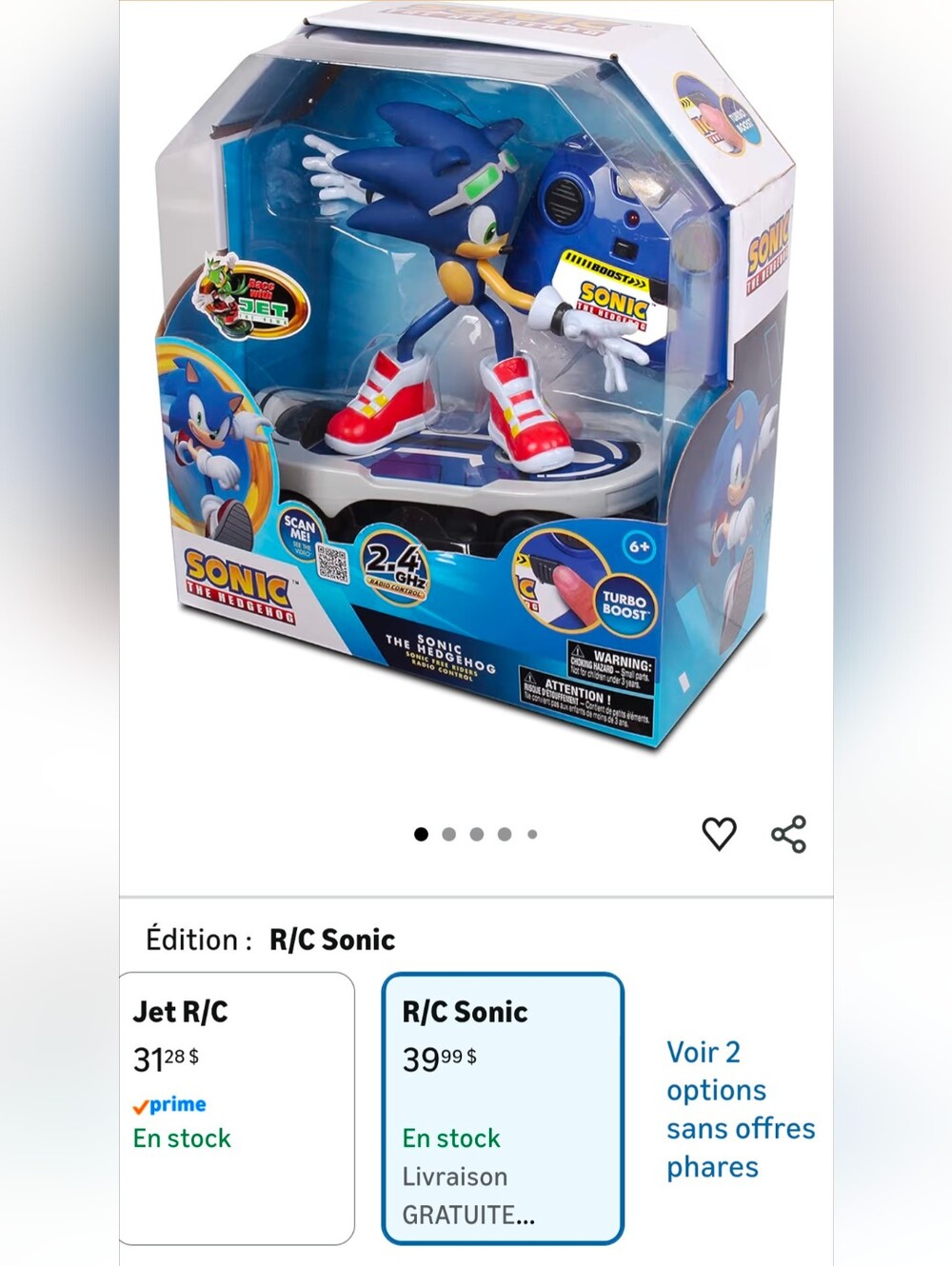 NWT Sonic the Hedgehog Remote Control Car - Blue - Picture 3 of 3